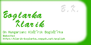 boglarka klarik business card